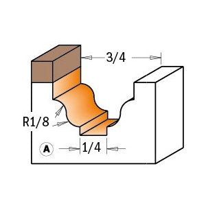 CMT Classical Bead Bit - 1/4" Shank