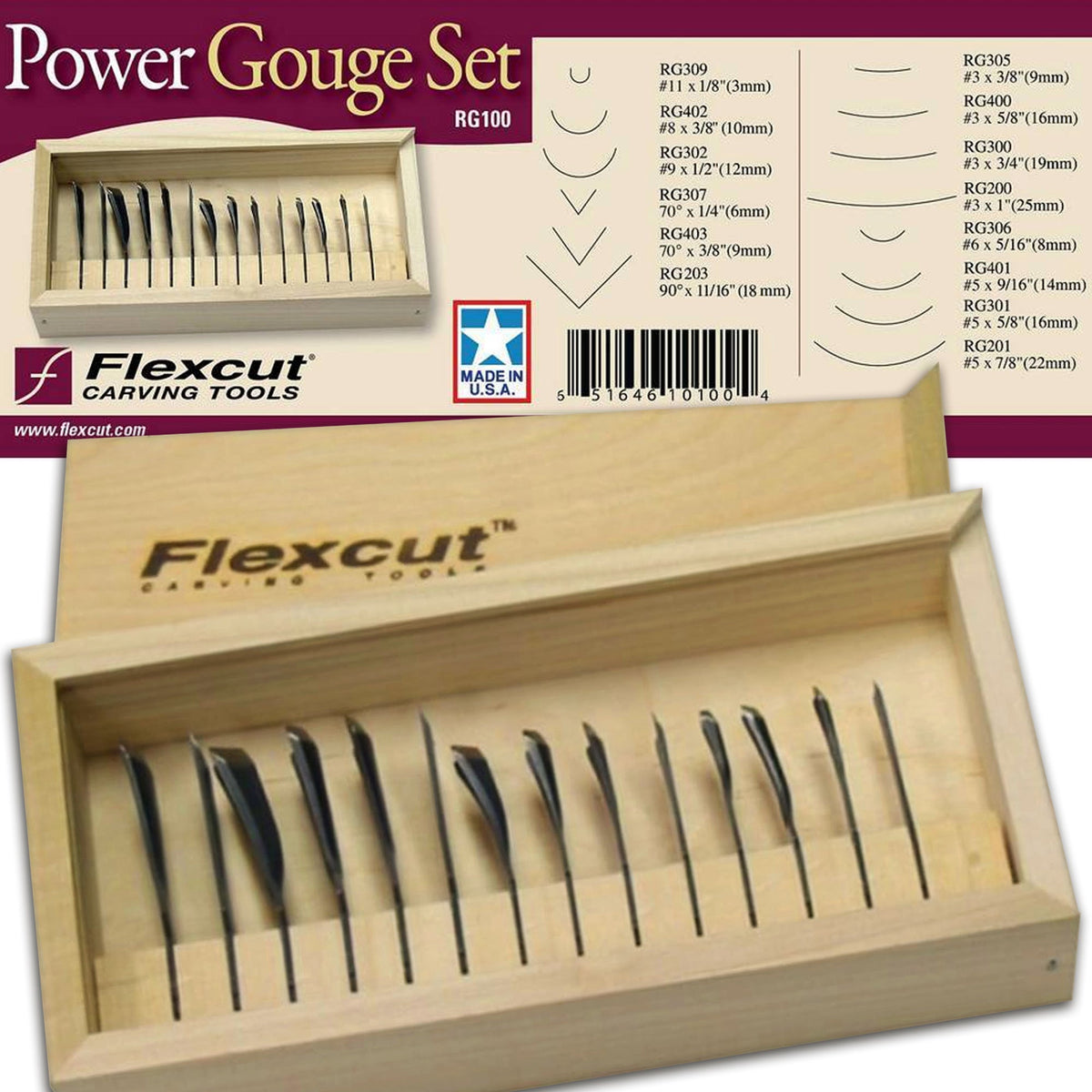 Flexcut Deluxe Power Gouge Set