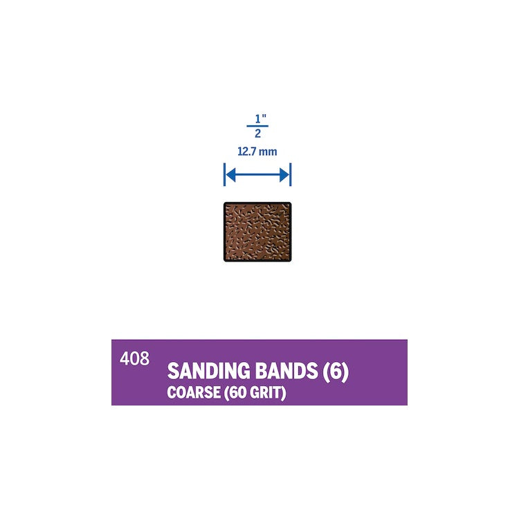 Dremel 1/2" Sanding Band Pack of 6 - Coarse