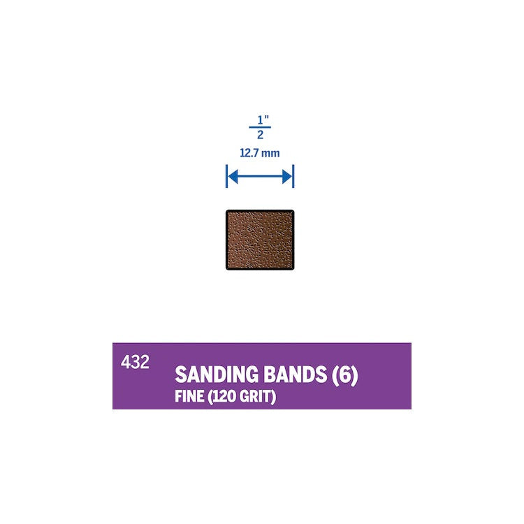 Dremel 1/2" Sanding Band Pack of 6 - Fine