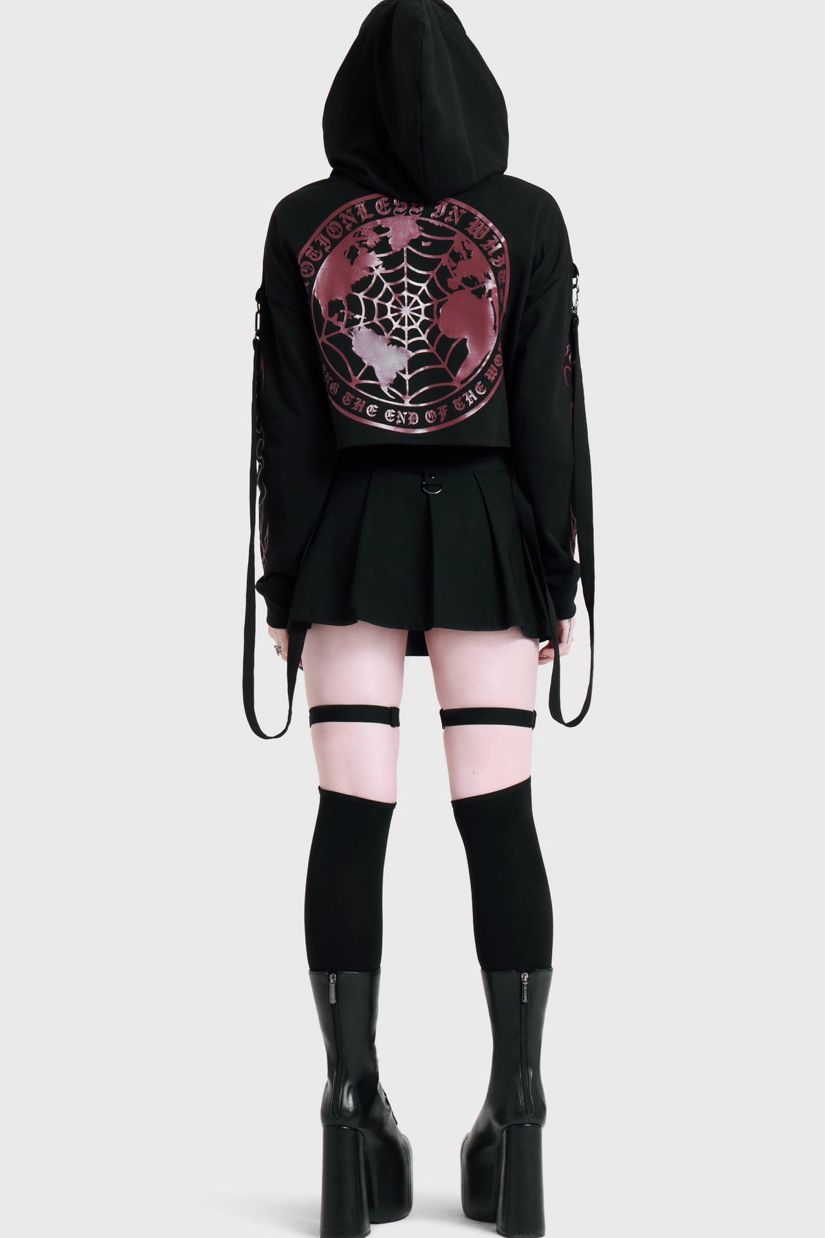 BRAND NEW NUMB CROP BONDAGE HOODIE