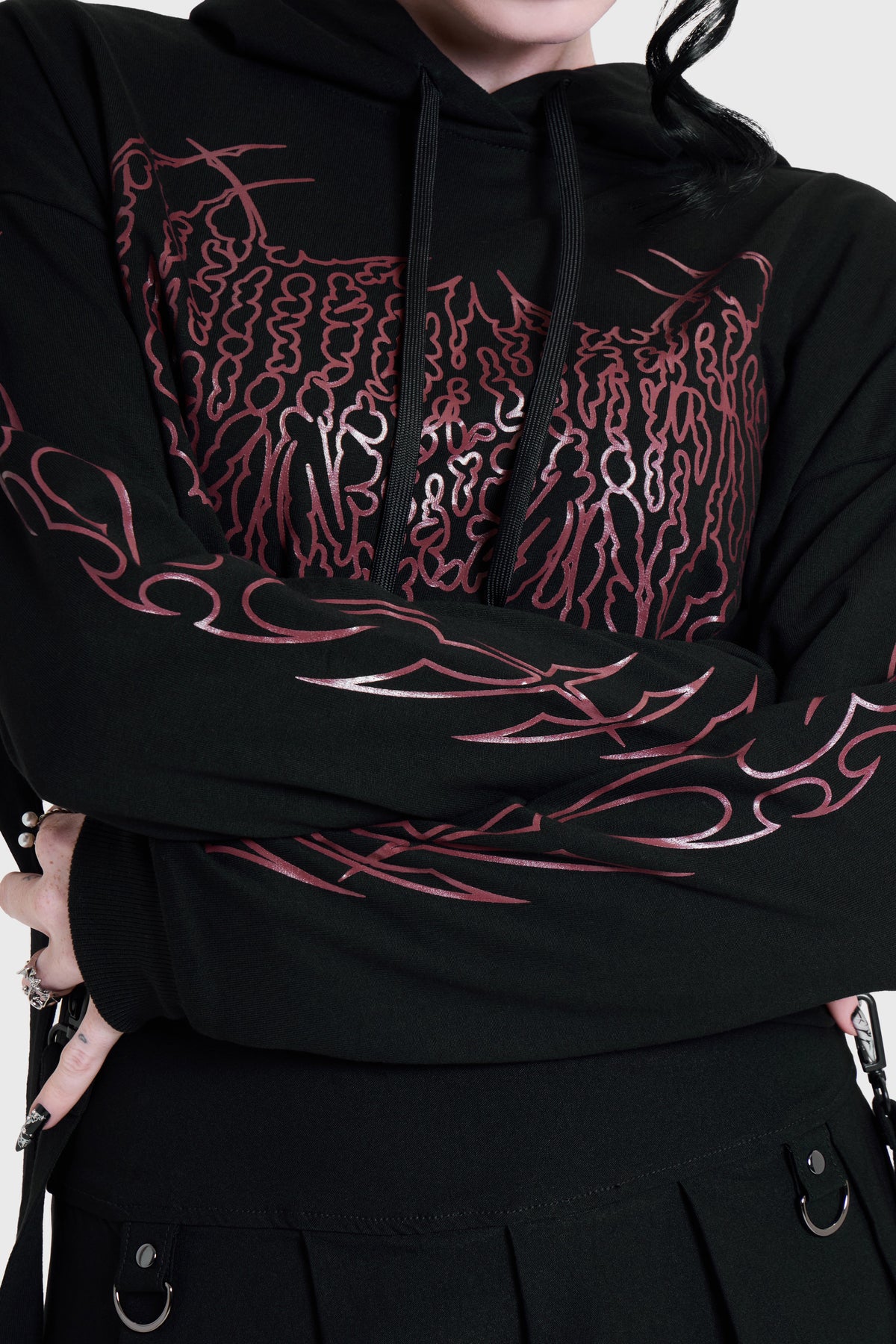 BRAND NEW NUMB CROP BONDAGE HOODIE