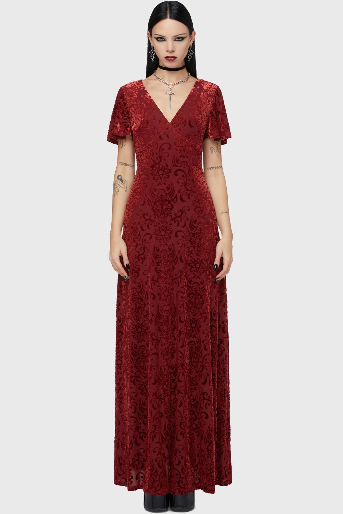 Crimson Bloodlust Maxi Dress