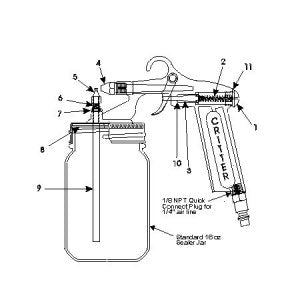 Critter Spray Gun Air Valve Cap