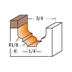 CMT Classical Bead Bit - 1/4" Shank