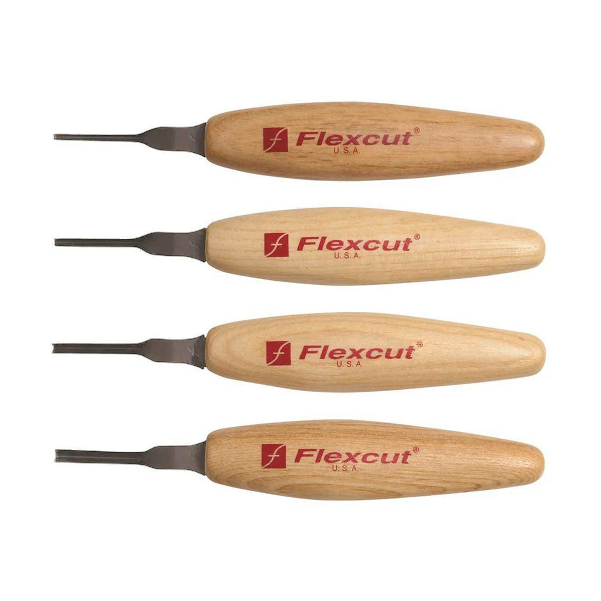 Flexcut Micro Tool Set of 4 - 60° Parting Tools