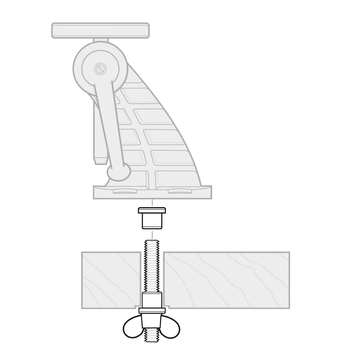Veritas Carver's Vise Dog Hole Mounting Hardware
