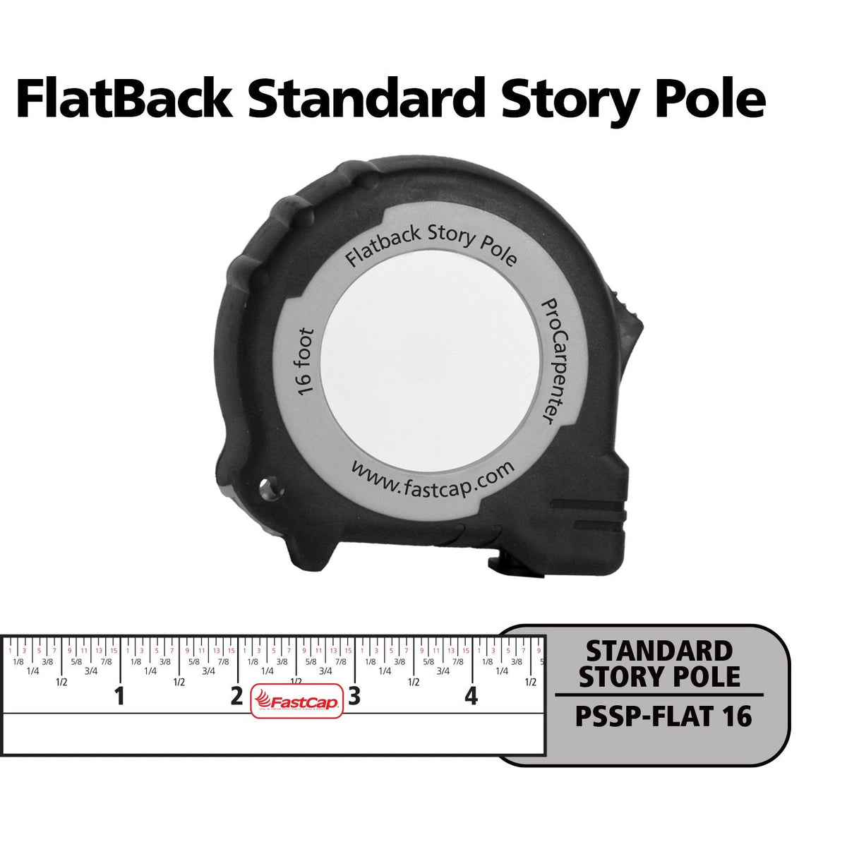 ProCarpenter 16' Flatback Story Pole Tape