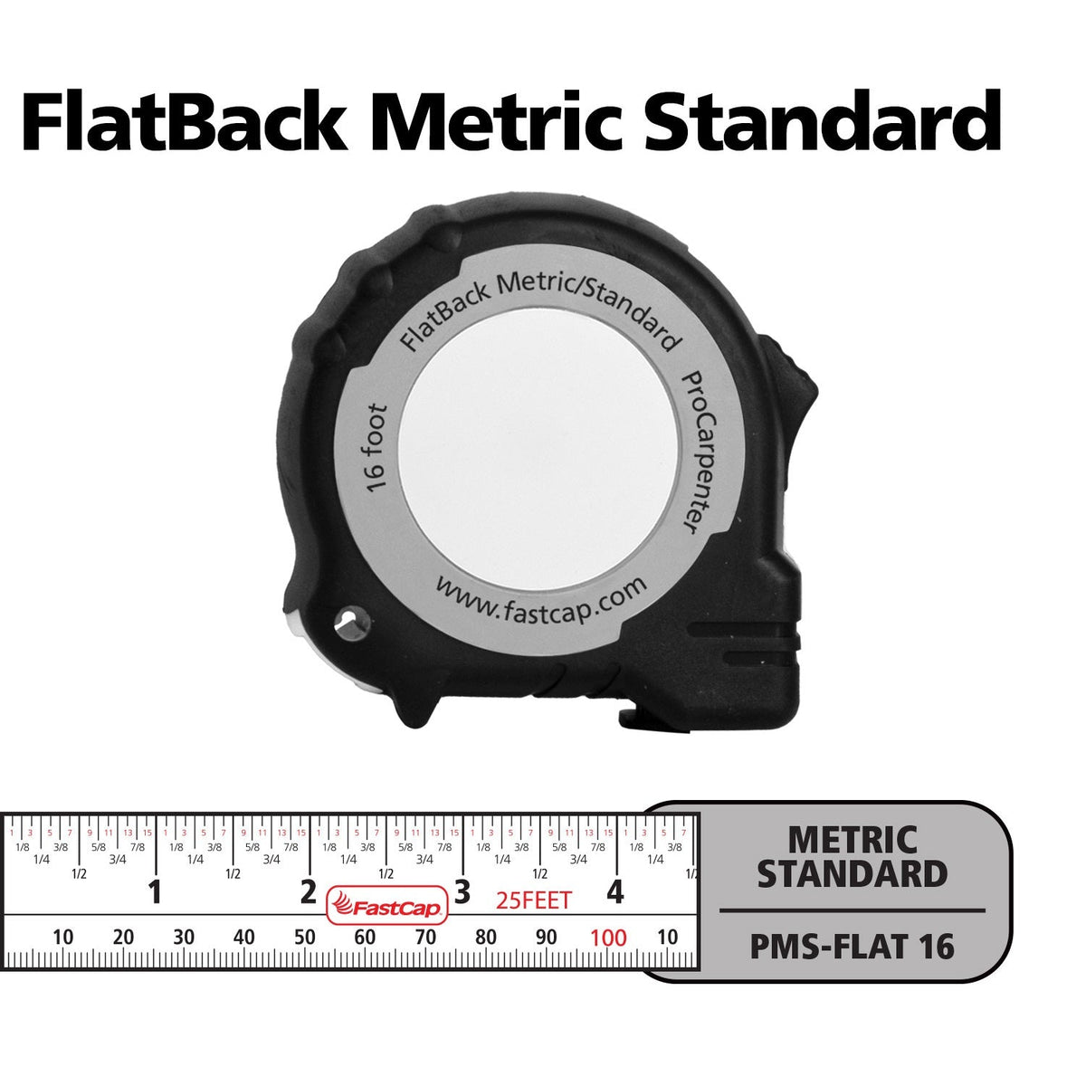 ProCarpenter 16' Metric/Standard Flatback Story Pole Tape