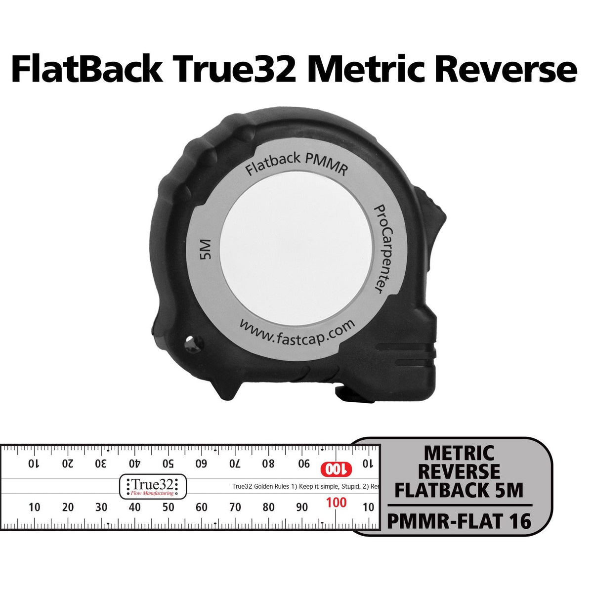 ProCarpenter 5M Flatback Metric Left & Right Reading Tape