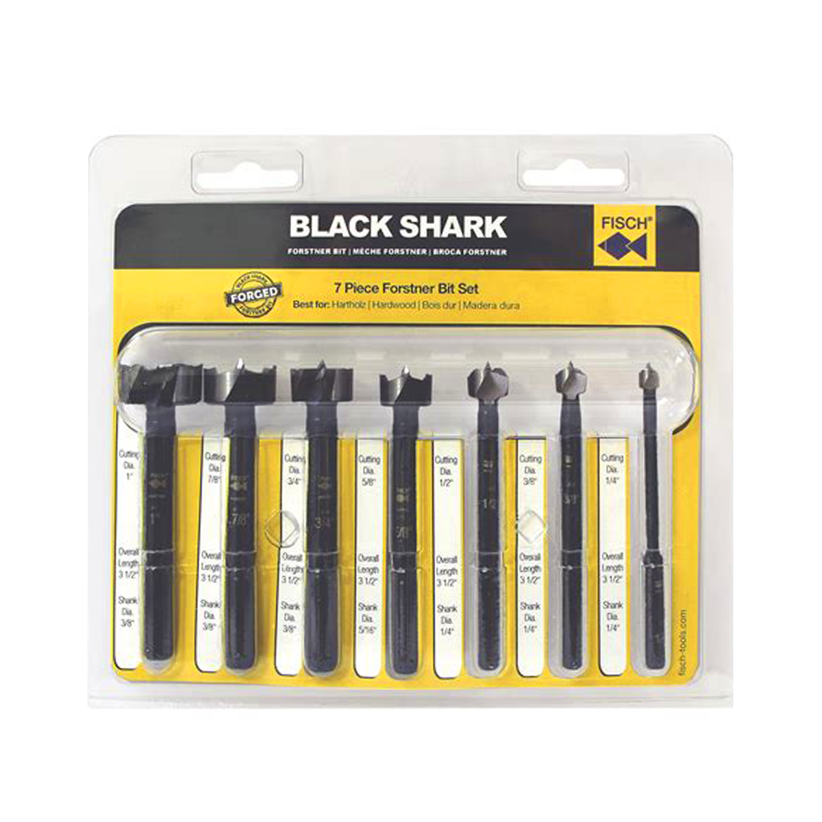 Fisch Black Shark Forstner Bit - Set of 7
