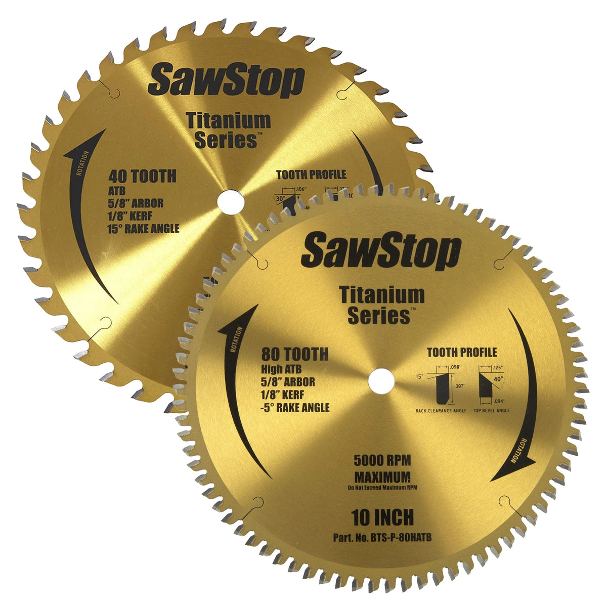 SawStop Titanium Series 10 inch Saw Blade