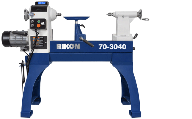 Rikon 70-3040 Variable Speed Reversible Lathe with Sliding Bed