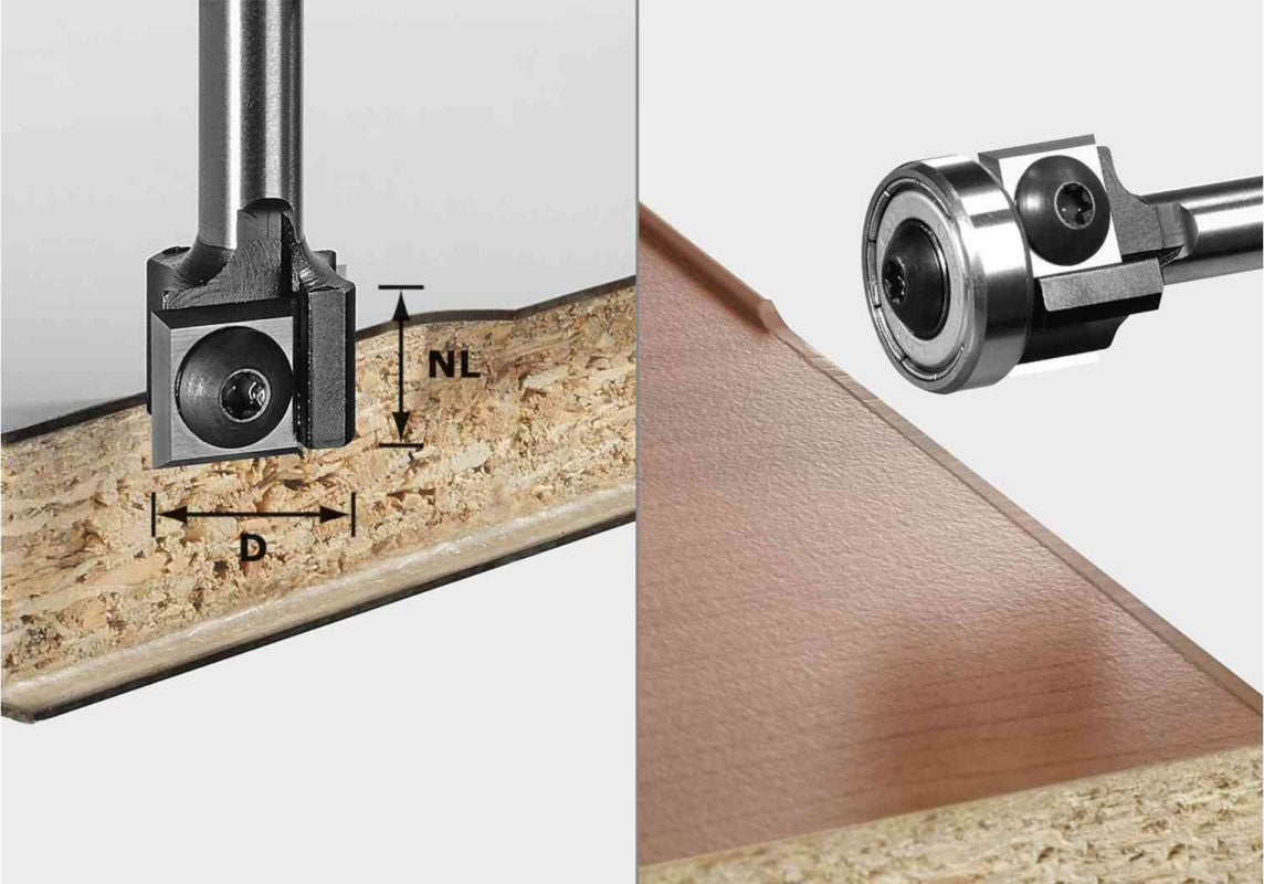 Festool 19mm Insert Flush Trim Router Bit - 8mm shank
