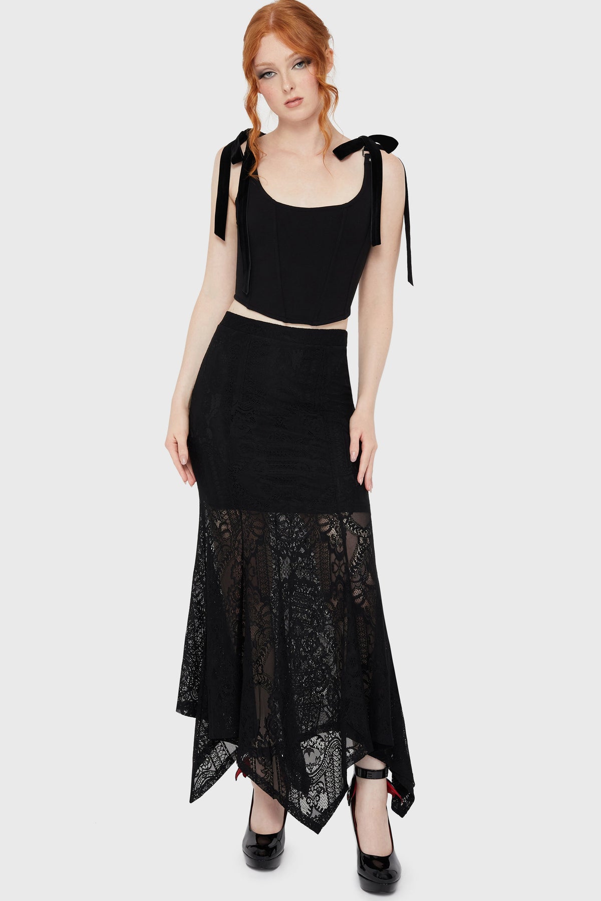 Belladonna Lace Maxi Skirt [Black]