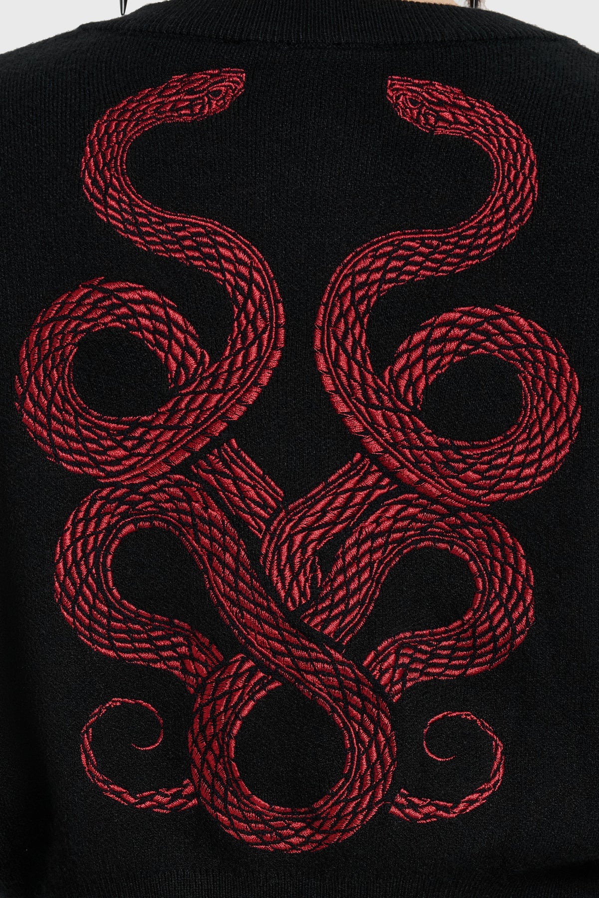 Crimson Viper Knitted Cardigan