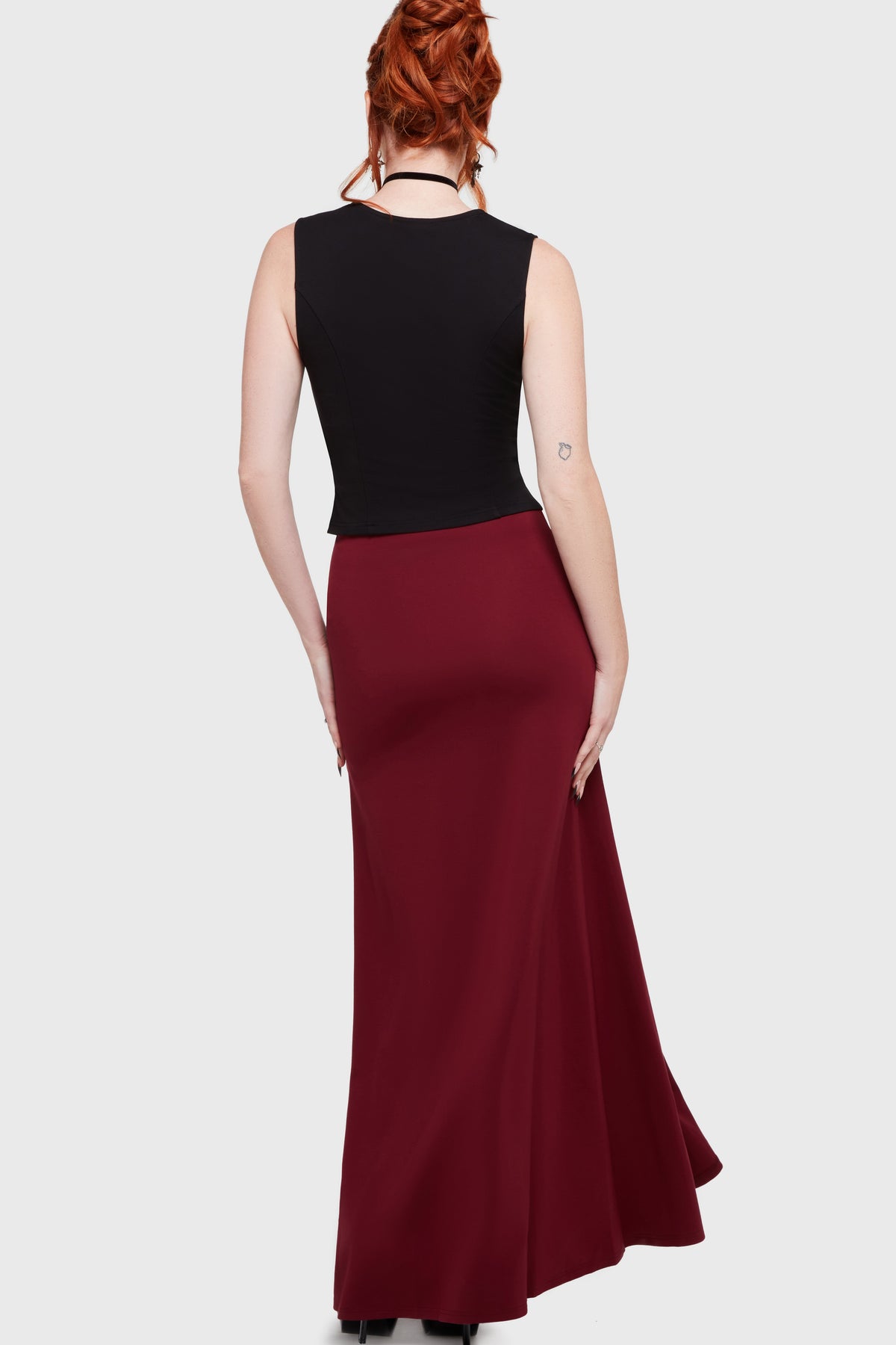 Crimson Bite Maxi Skirt