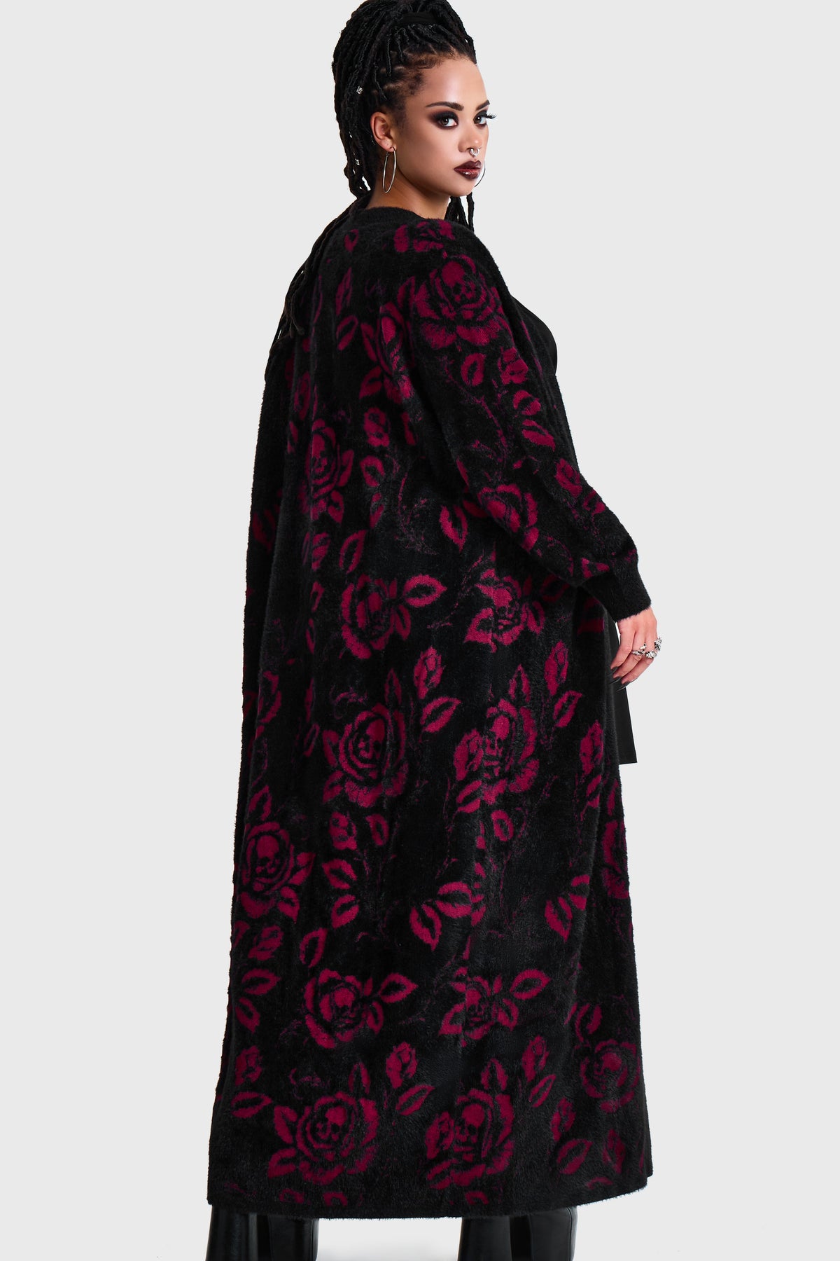 FUNERAL ROSE KNITTED CARDIGAN
