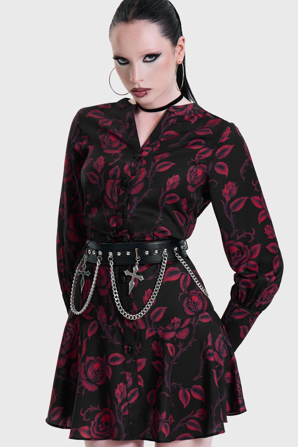 Funeral Rose Mini Dress