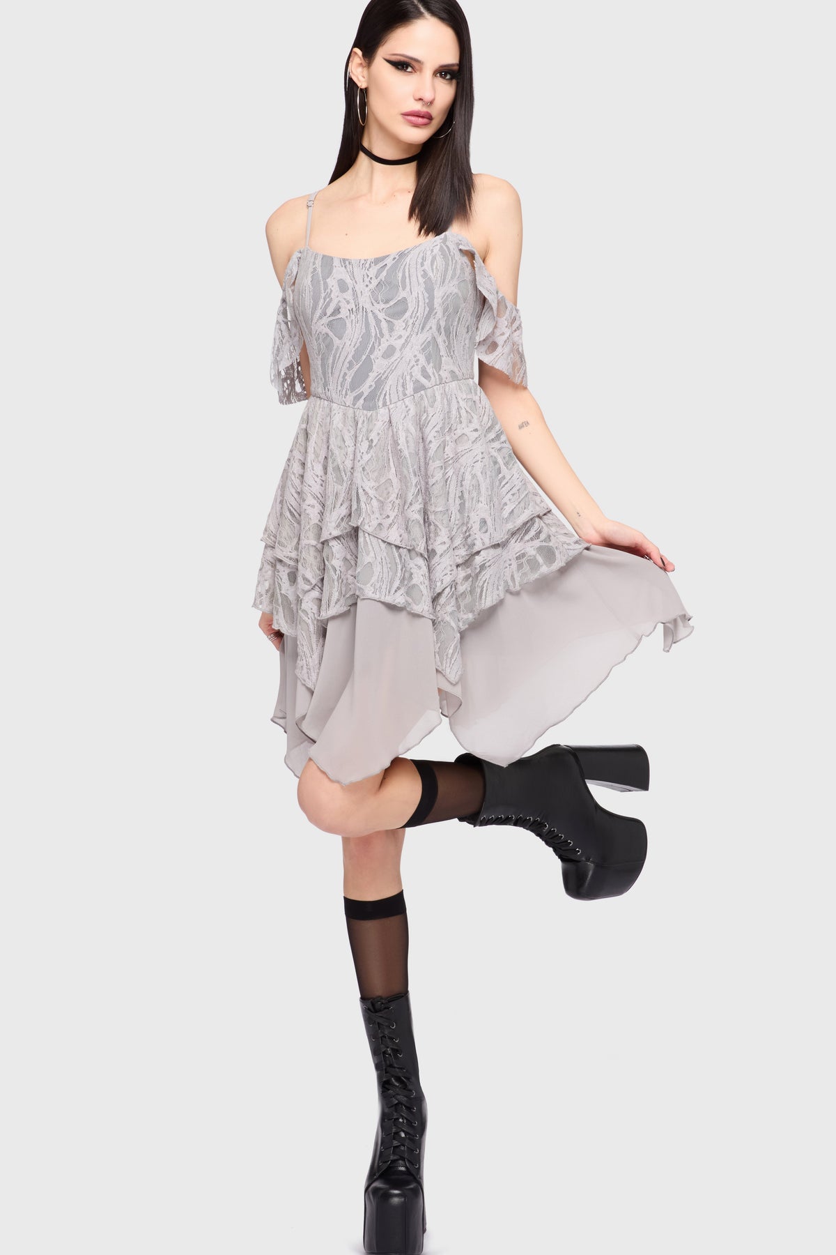 Haunted Union Dress [GREY]