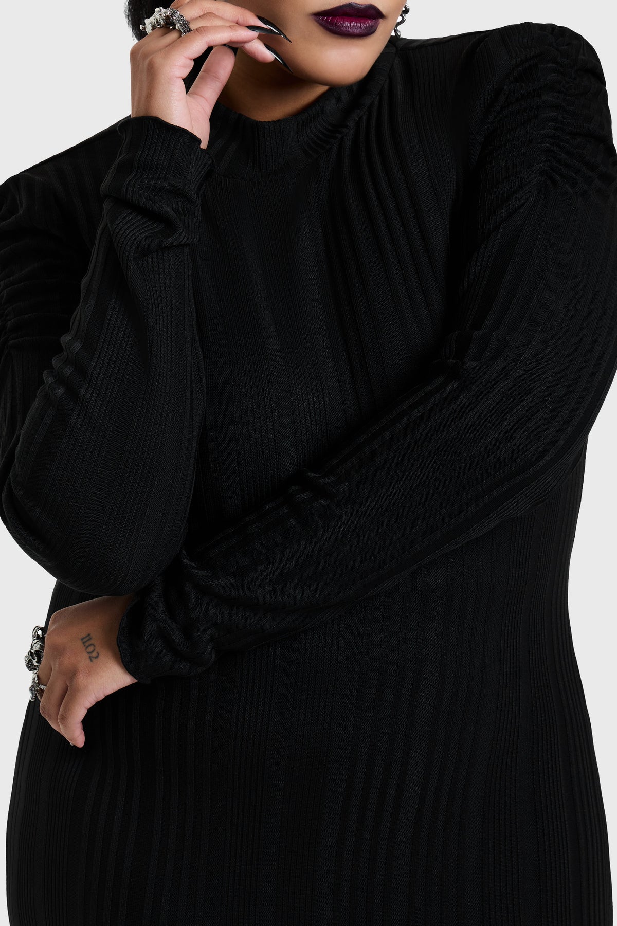 Noir Back Cut Out Maxi Dress