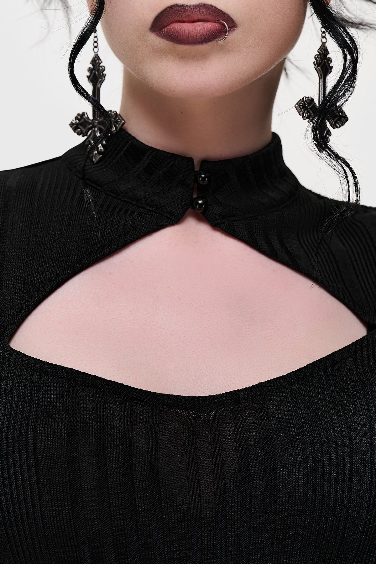 Noir Cut Out Mini Dress