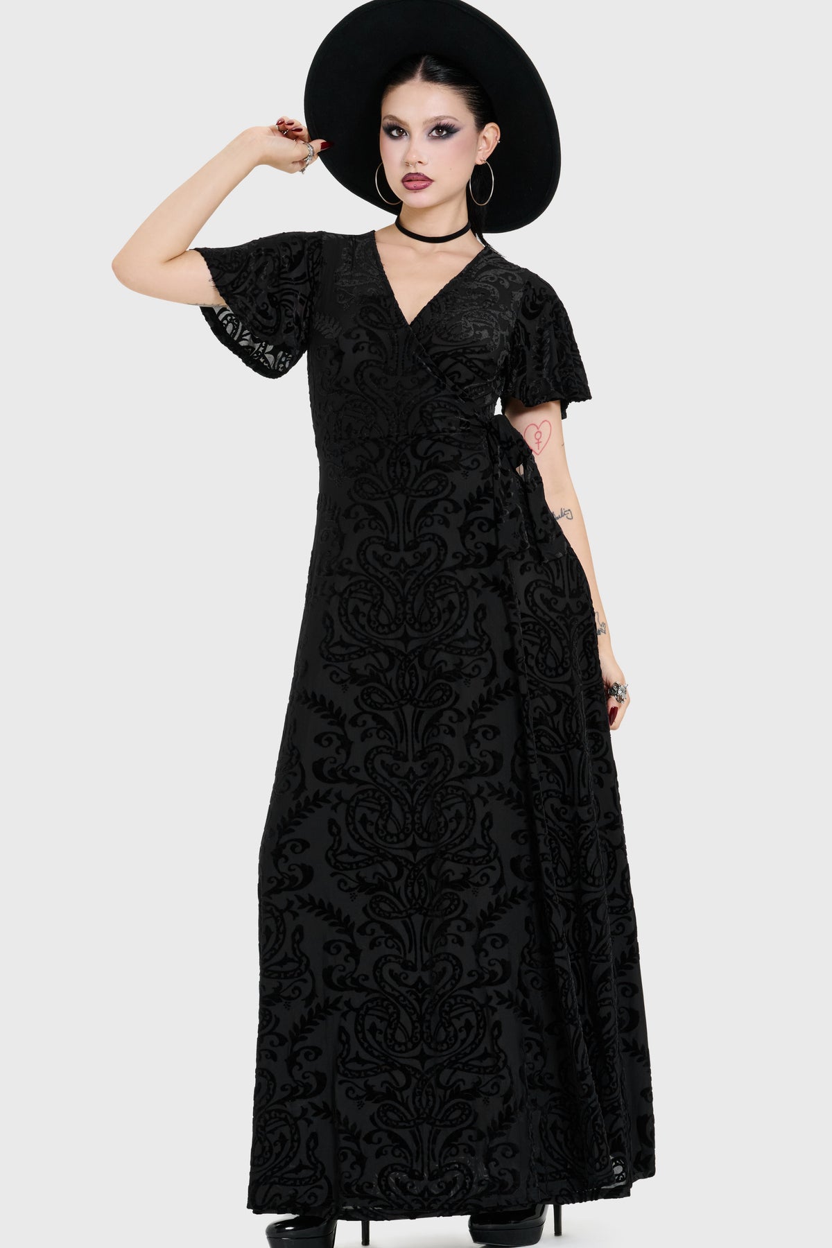 Ophidian Burnout Wrap Dress