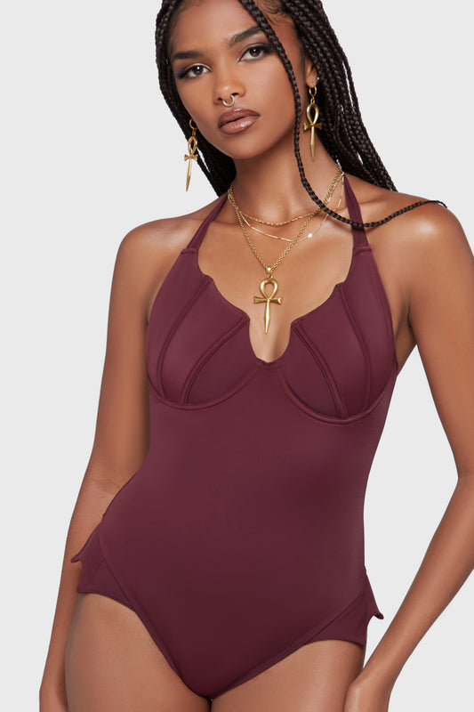 Sonar Splash Swimsuit [Burgundy]
