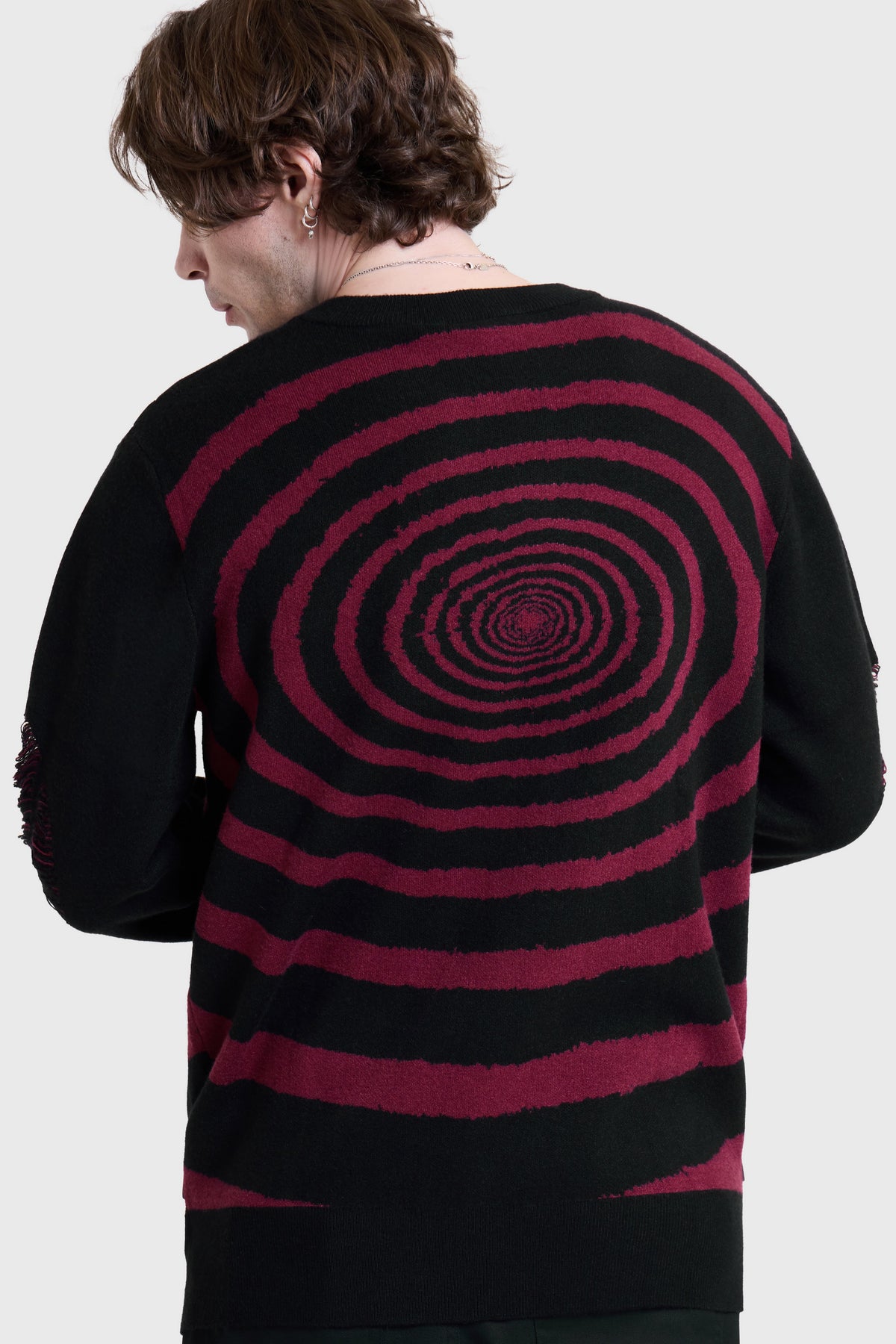 VOICES SPIRAL BONDAGE KNIT SWEATER